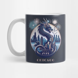 Celestial Dragon Over Chicago - 2024 Lunar New Year Mug